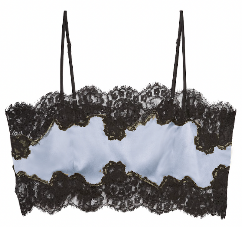 Fleur Du Mal - Silk & Lace Bandeau Top - Cloud