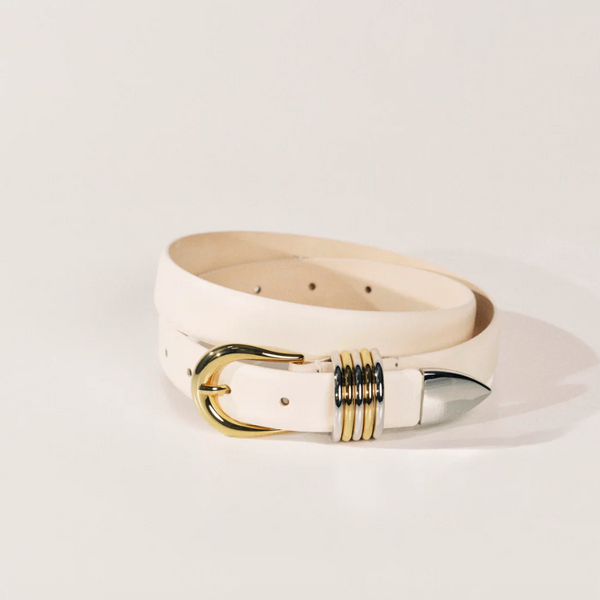 Déhanche - Hollyhock Mixed Metal Belt - Ivory/Silver/Gold display picture 2
