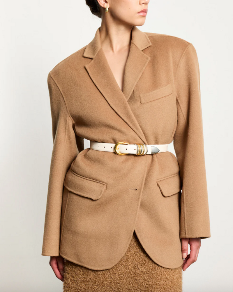 Déhanche - Hollyhock Mixed Metal Belt - Ivory/Silver/Gold