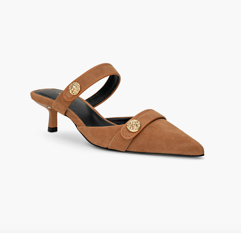 L’agence - Gilliane Heel Mule - Sand Suede