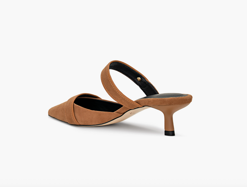 L’agence - Gilliane Heel Mule - Sand Suede