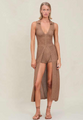 Devon Windsor - Gretta Metallic Knit Robe - Truffle