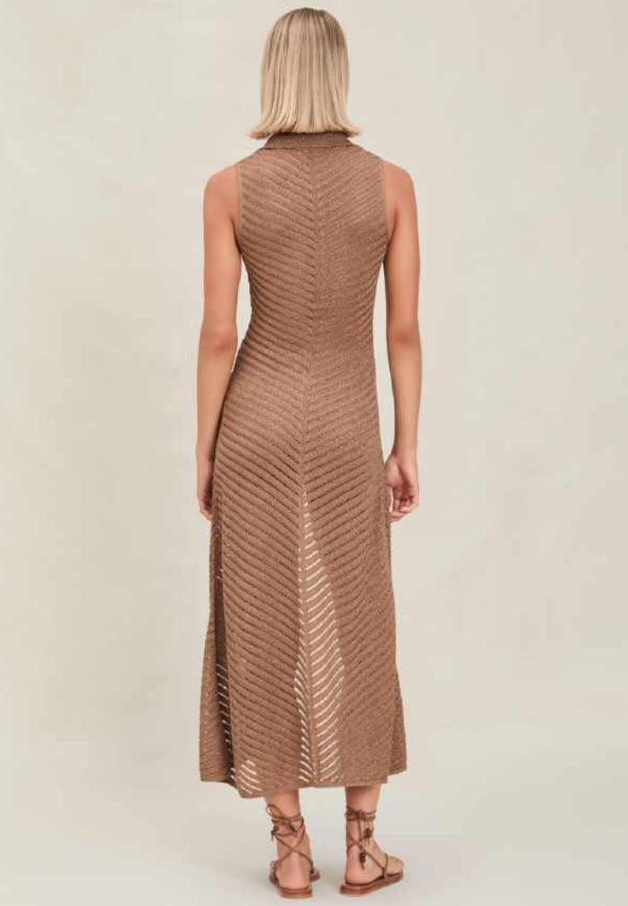 Devon Windsor - Gretta Metallic Knit Robe - Truffle