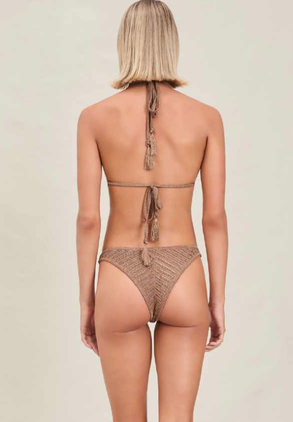 Devon Windsor - Lucinda Metallic Knit Top - Truffle