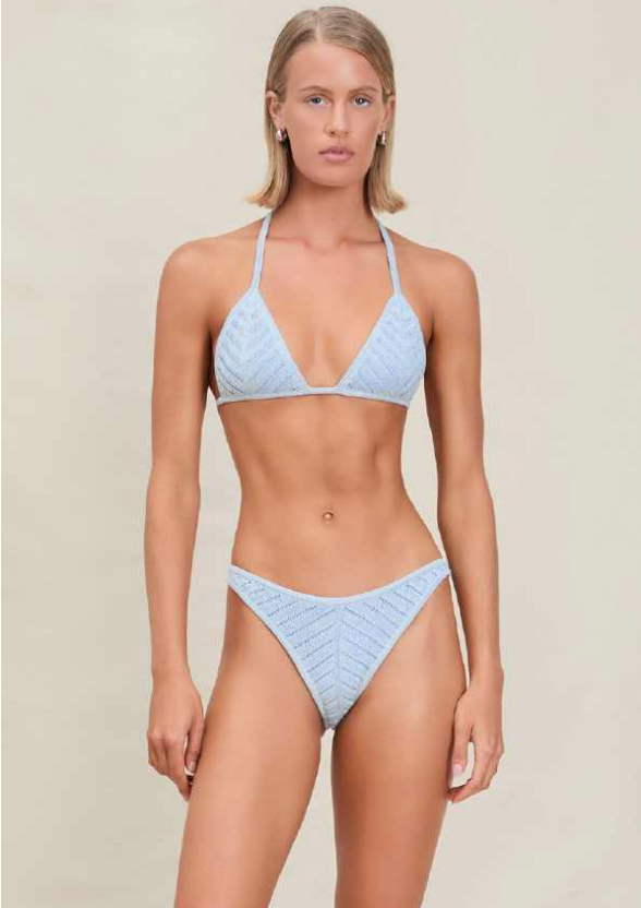 Devon Windsor - Lucinda Metallic Knit Top - Azure