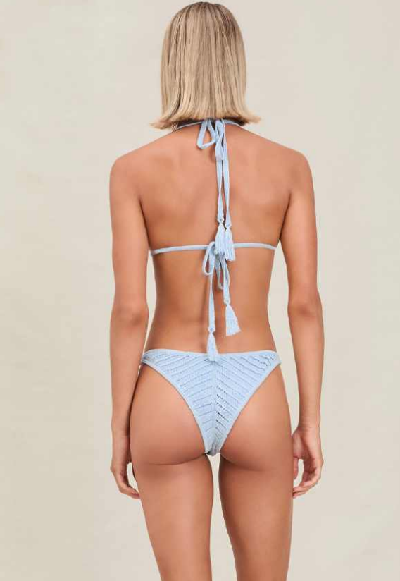 Devon Windsor - Lucinda Metallic Knit Top - Azure