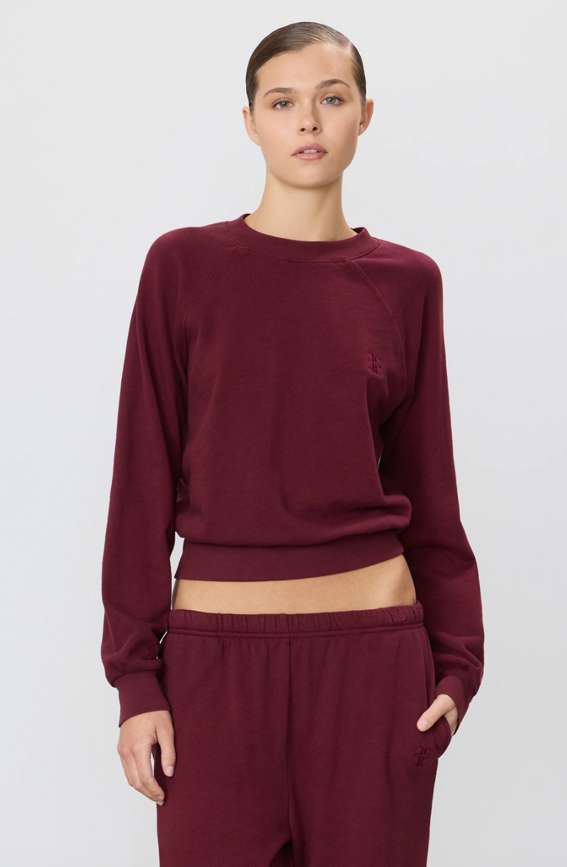 Eterne - Shrunken Raglan Sweatshirt - Oxblood