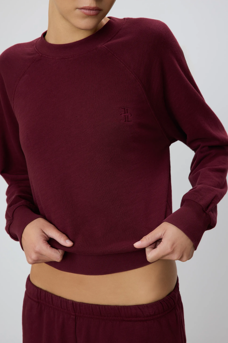 Eterne - Shrunken Raglan Sweatshirt - Oxblood
