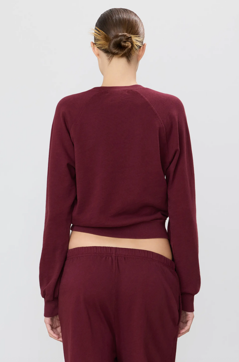 Eterne - Shrunken Raglan Sweatshirt - Oxblood