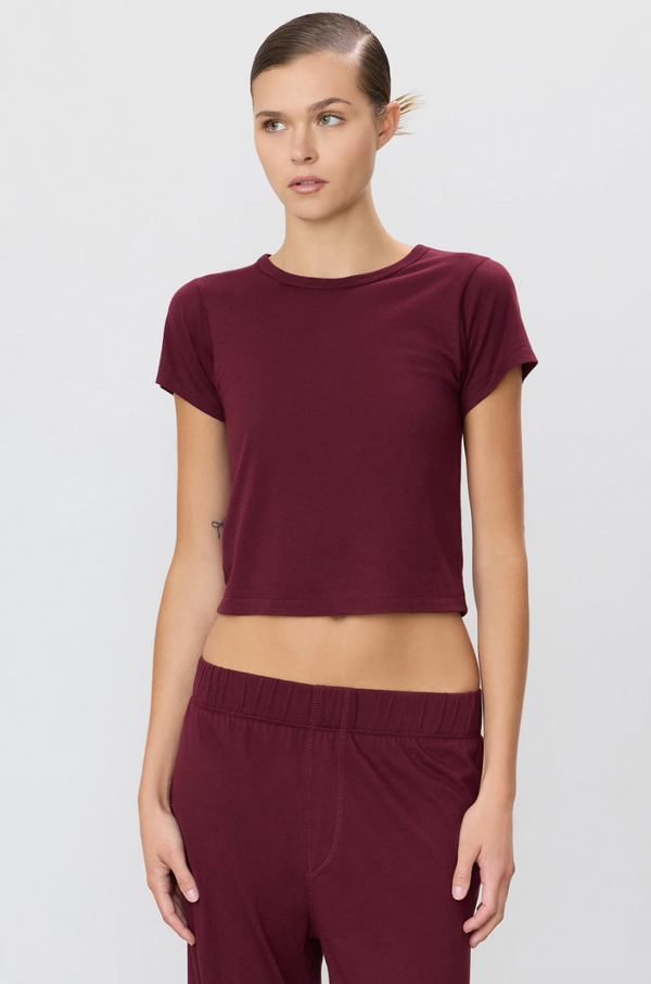 Eterne - Short Sleeve Baby Tee - Oxblood