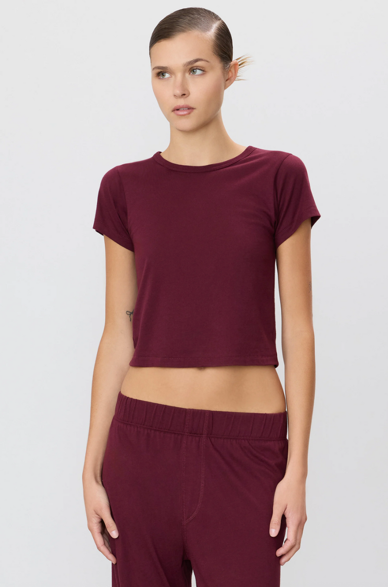 Eterne - Short Sleeve Baby Tee - Oxblood