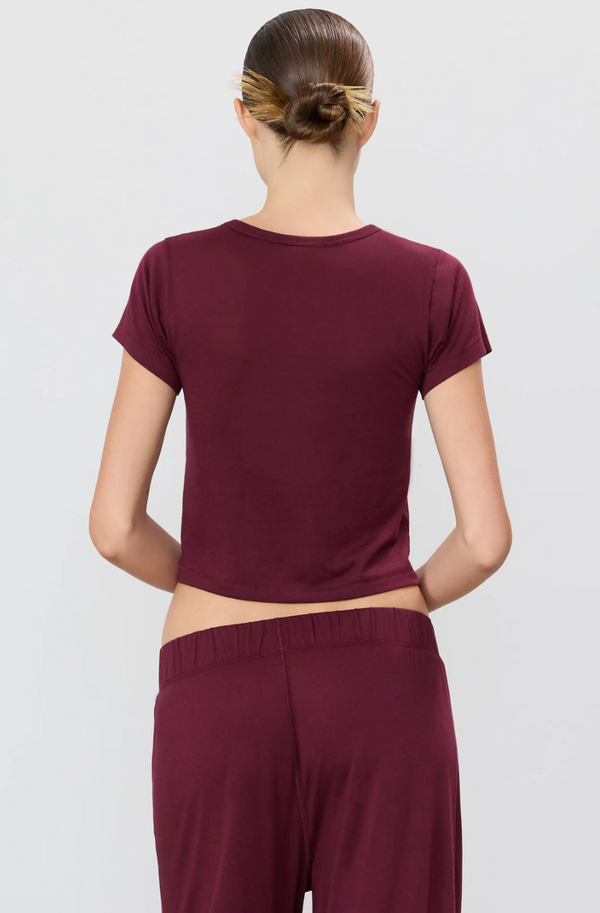 Eterne - Short Sleeve Baby Tee - Oxblood