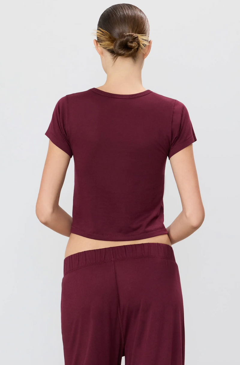 Eterne - Short Sleeve Baby Tee - Oxblood