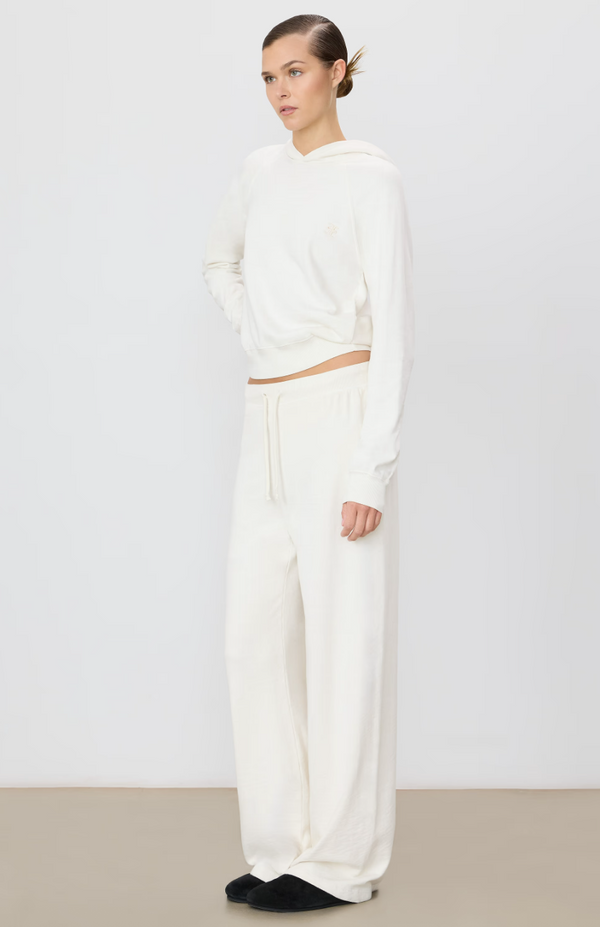 Eterne - Drawstring Wide Leg Sweatpant - Bone