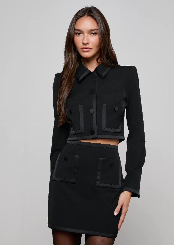 L'agence - Blythe Cropped Jacket -  Black
