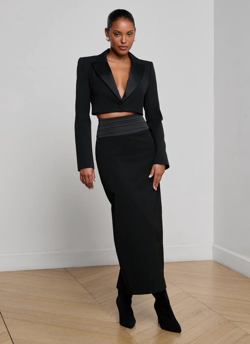 L'agence - Daxton Cropped Blazer - Black