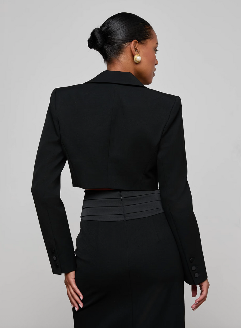 L'agence - Daxton Cropped Blazer - Black