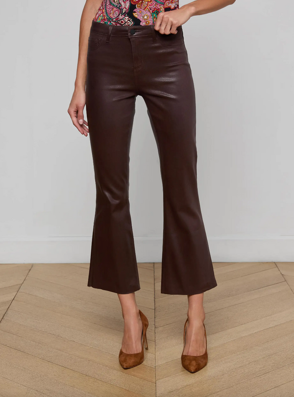 L'agence - Kendra H/R Crop Flare - Chocolate Coated