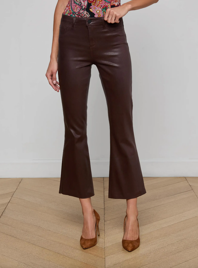 L'agence - Kendra H/R Crop Flare - Chocolate Coated