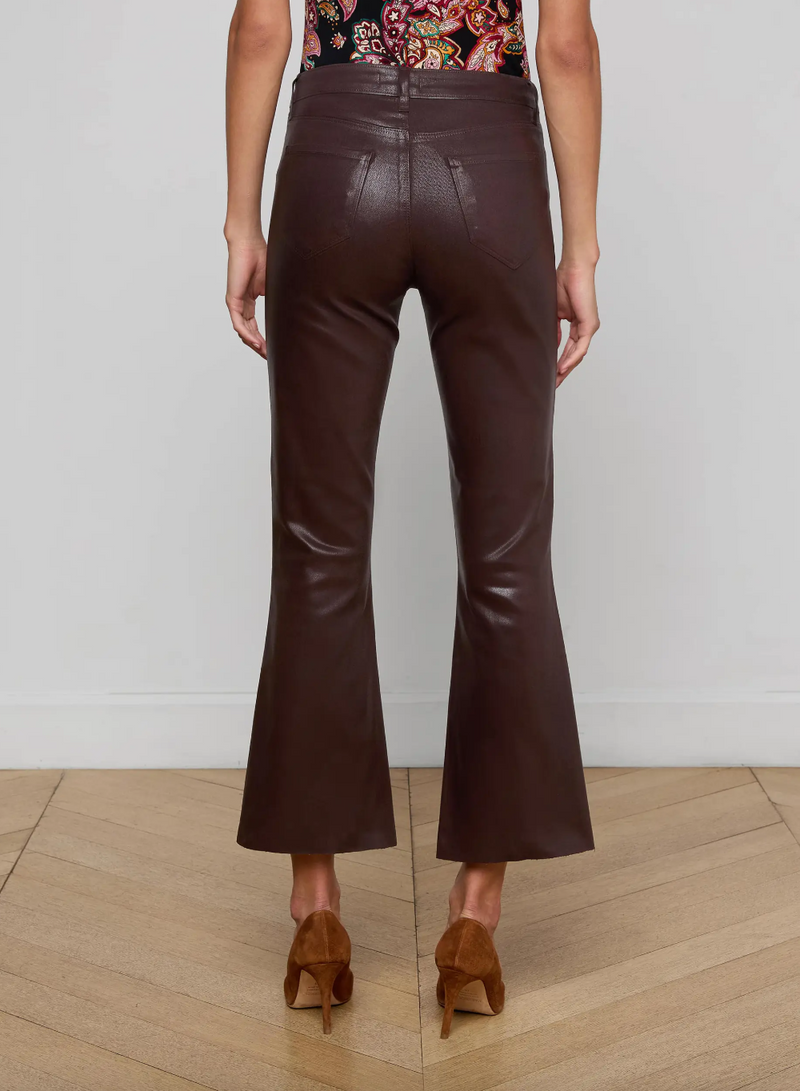 L'agence - Kendra H/R Crop Flare - Chocolate Coated