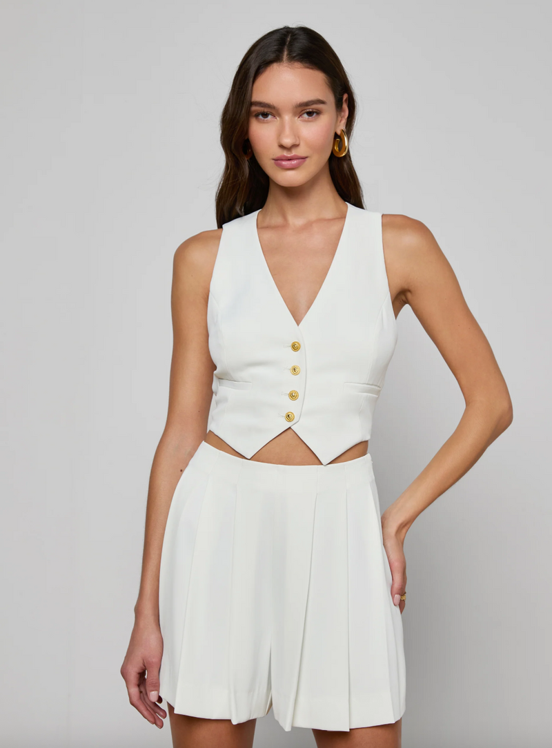 L’agence - Naamah Pleated Short - Ivory