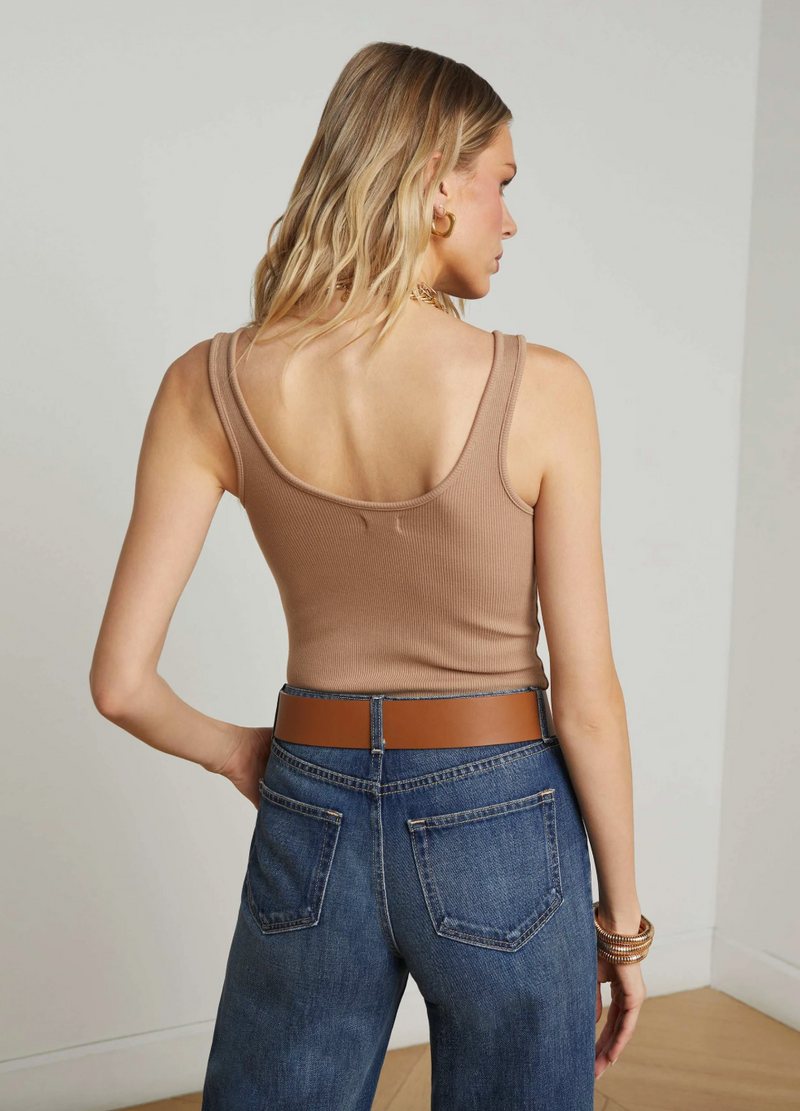 L'agence - Nica Scoopneck Bodysuit - Cappuccino