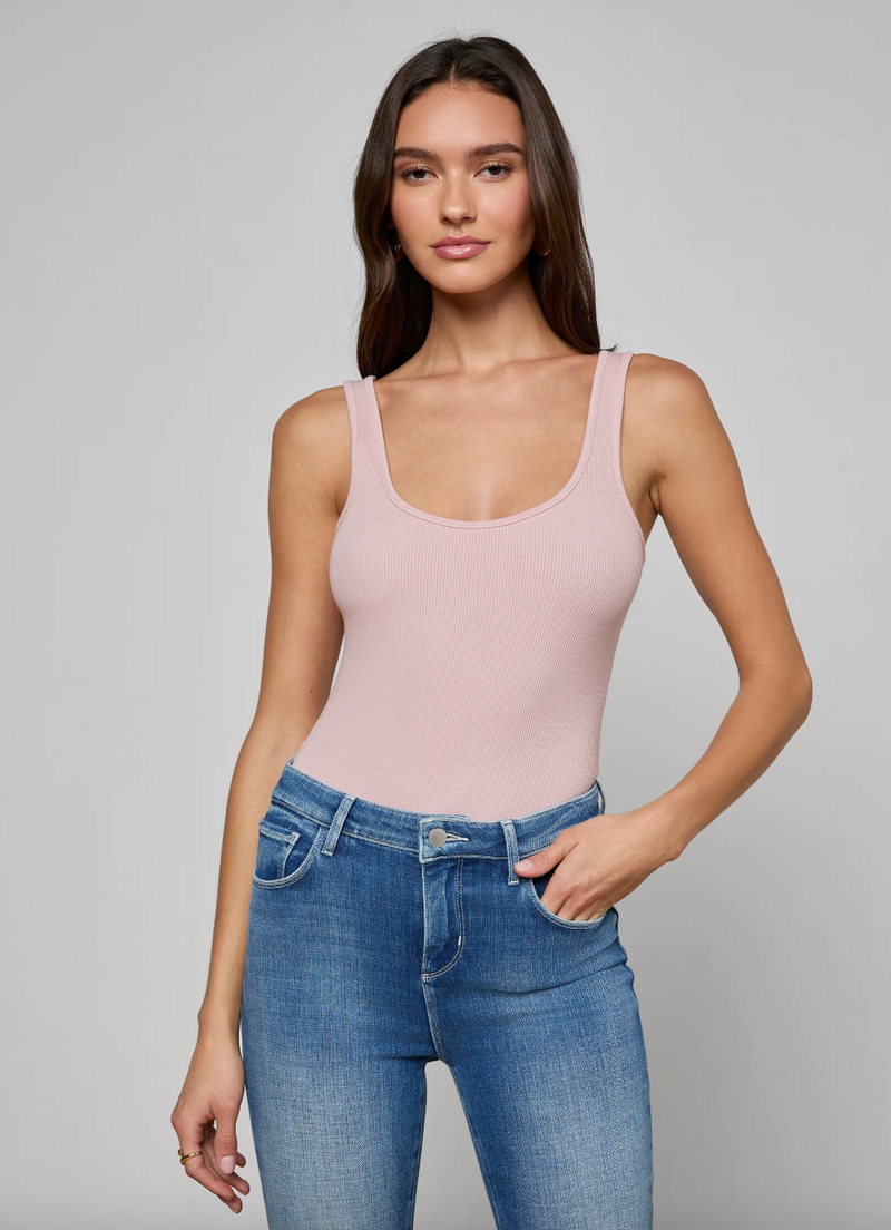 L’agence - Nica Scoopneck Bodysuit - Pale Rose