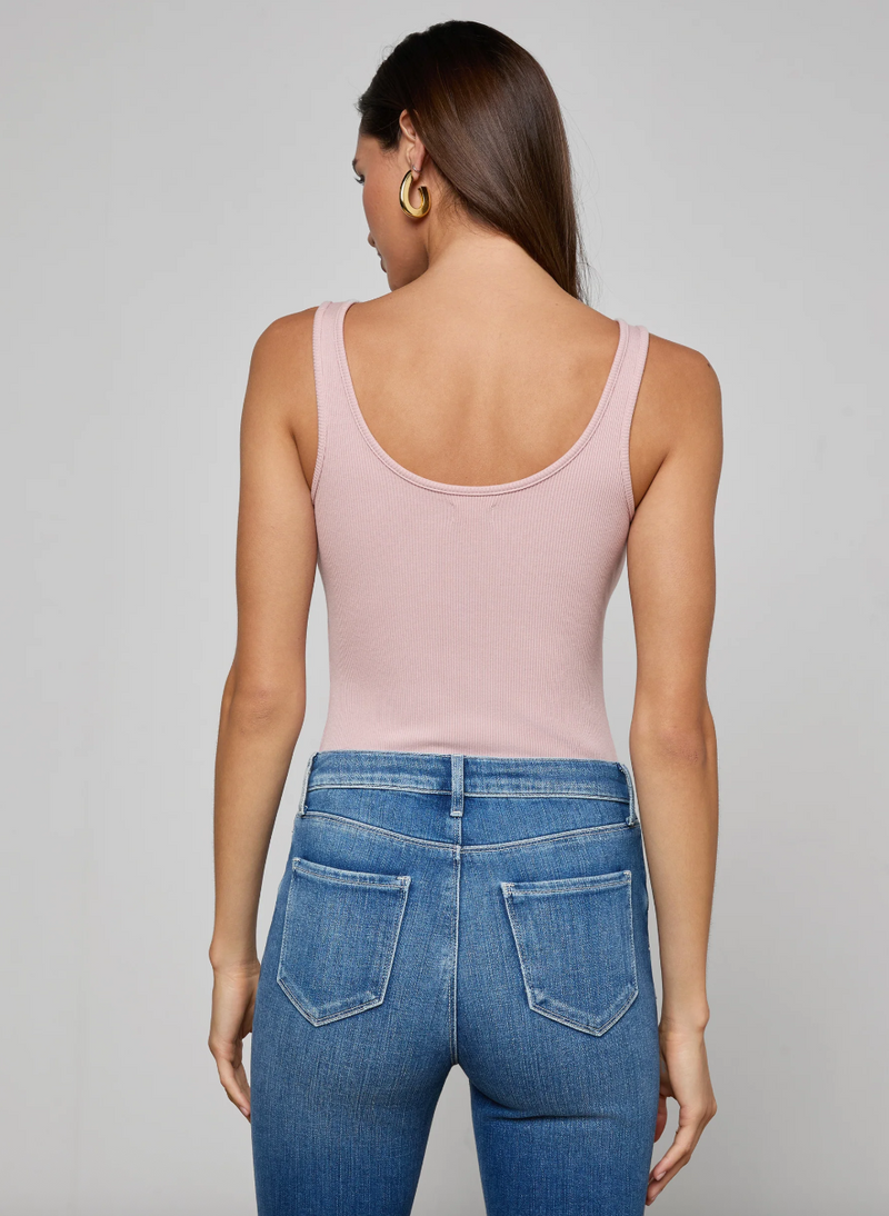 L’agence - Nica Scoopneck Bodysuit - Pale Rose