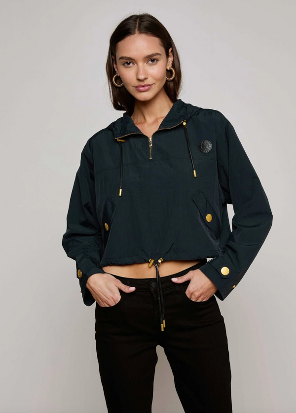 L'agence - Bronwyn Cropped Windbreaker - Black