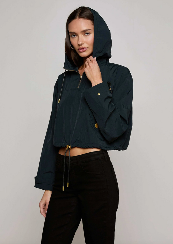 L'agence - Bronwyn Cropped Windbreaker - Black