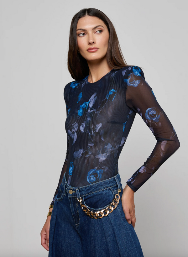 L’agence - Trista Bodysuit - Midnight Multi Moon Floral