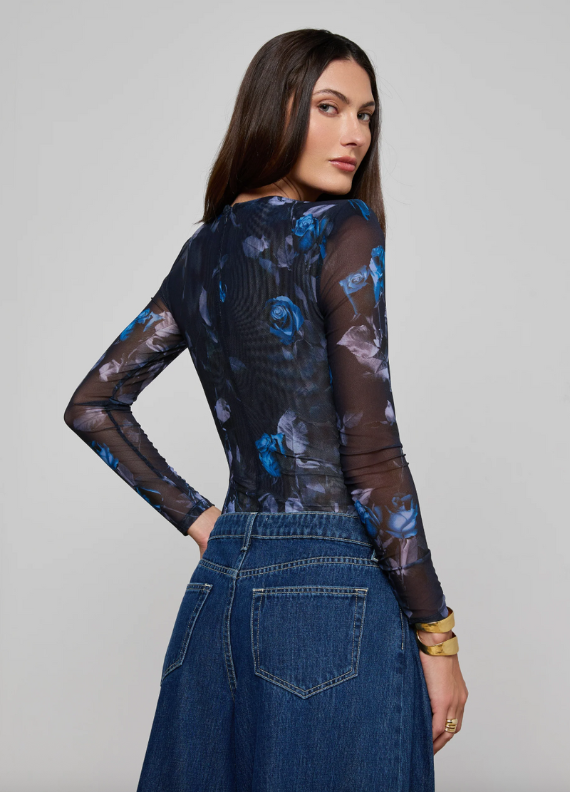 L’agence - Trista Bodysuit - Midnight Multi Moon Floral