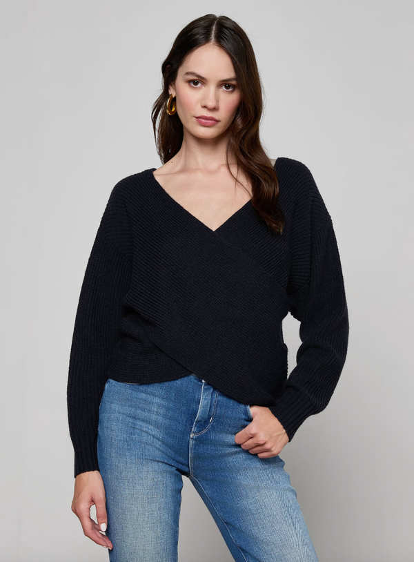 L’agence - Antonella Crossover Sweater - Midnight