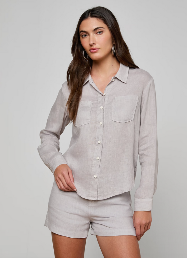 pewter dress shirt Pewter Shoal Long Sleeve Shirt S / Black