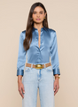 L'agence - Dani Silk Blouse - Blue Mist
