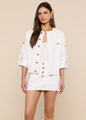 L’agence - Anouk Jean Jacket - Blanc