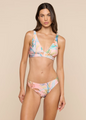 L'agence - Nicole Bikini Top - Pink Multi Colorful Palm