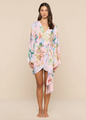 L'agence - Kohima Cover-Up Dress - Pink Multi Colorful Palm