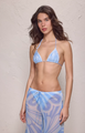 Shani Shemer - Marine Bikini Top - Aqua Flower Print