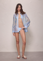 Shani Shemer - Susan Shirt - Aqua Shell Print
