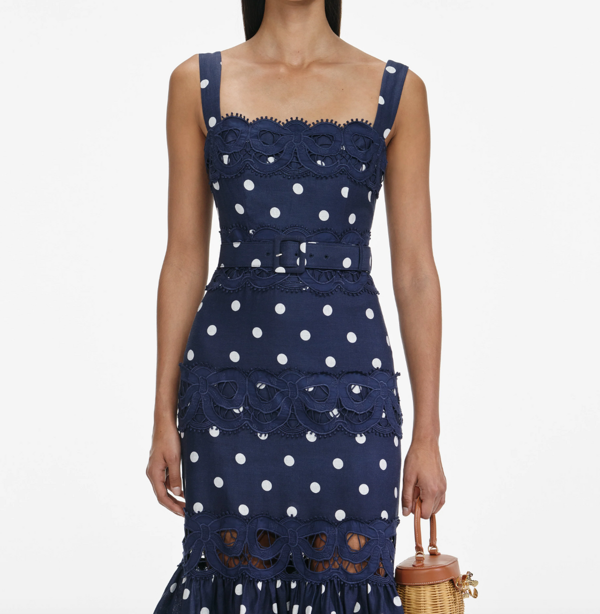 navy blue dress with polka dots The Navy & Gold Polka Dot Dress