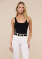 L'agence - Nica Scoopneck Bodysuit - Black