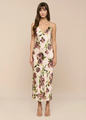 L'agence - Seridie Silk Slip Dress - Ecru/Mauve Romantic Rose