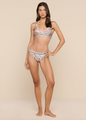L'agence - Nicole Bikini Bottom - Brown/Ice Blue Paisley