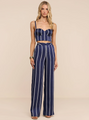 L'agence - Livvy Straight-Leg Trouser - Midnight/White Stripe