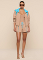 L'agence - Grayson Nylon Short - Light Hazelnut/Capri Blue