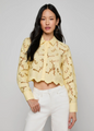 L’agence - Seychelle Cropped Eyelet Blouse - Lemon Sorbet