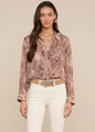 L'agence - Cosette Shirt - Mauve/Multi Western Snake Print
