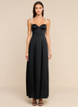 L'agence - Sutton Maxi Dress - Black/Pearl