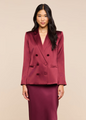 L'agence - Sena Silk Blazer - Merlot Red